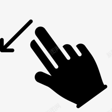 两个手指向下滑动向下滑动运动图标图标