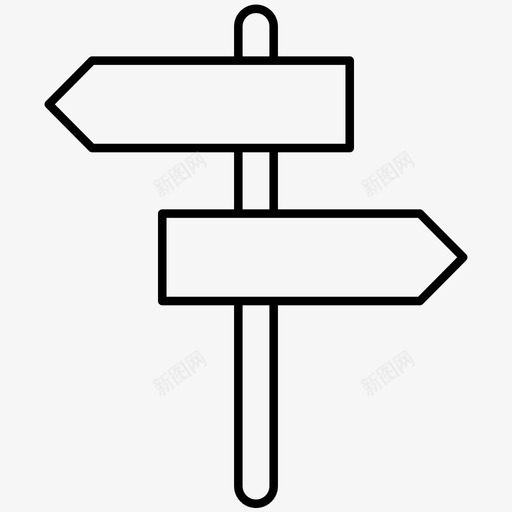 路标站立指向图标svg_新图网 https://ixintu.com 产品ui线图标 多个 导航 帮助 指南 指向 方向 站立 街道 路标