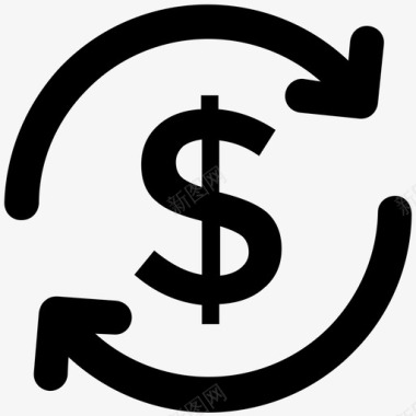 货币兑换金融大胆的固体图标图标