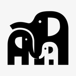 大象家族大象家族物品材料图标高清图片
