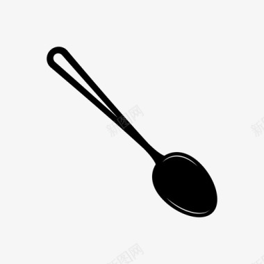 勺子搅拌不锈钢图标图标