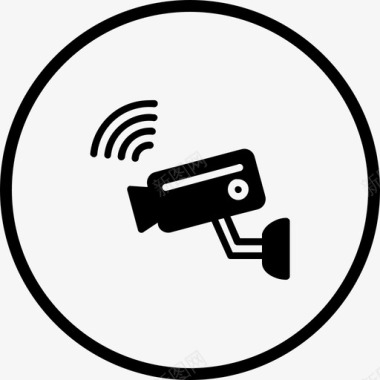 安全摄像头监视视频图标图标