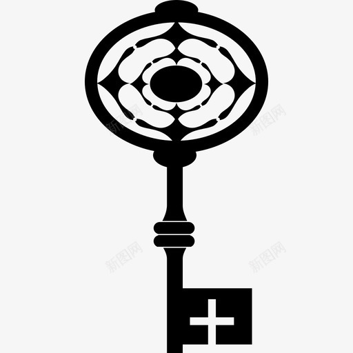 椭圆形钥匙形状安全钥匙图标svg_新图网 https://ixintu.com 安全 椭圆形钥匙形状 钥匙