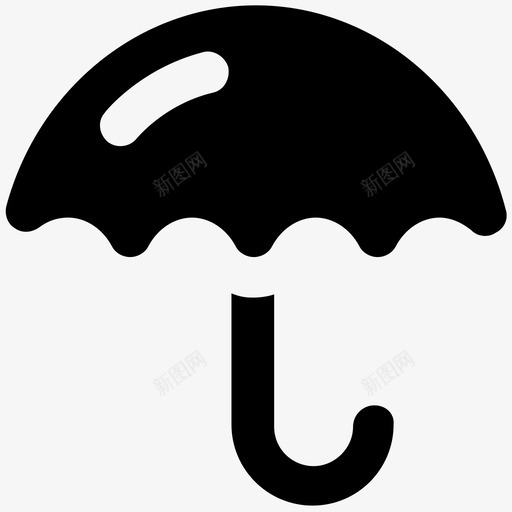 雨伞时尚大胆的实体图标svg_新图网 https://ixintu.com 时尚大胆的实体图标 雨伞