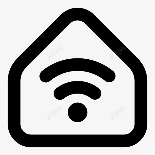 家庭wifi宽带计算机工作图标svg_新图网 https://ixintu.com 互联网 家庭wifi 宽带 无线 网络 网络工作 网络服务器粗体轮廓 计算机工作 软件
