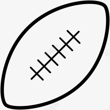 足球运动球橄榄球设备图标图标