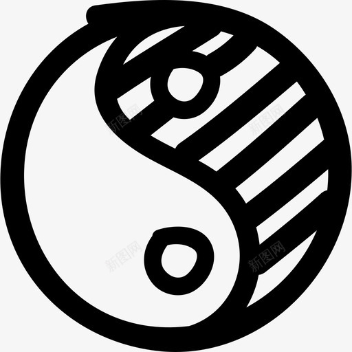阴阳手绘符号标志手绘图标svg_新图网 https://ixintu.com 手绘 标志 阴阳手绘符号