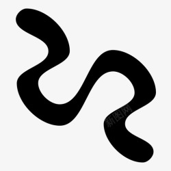 矢量蛇书法蠕动扭曲蛇图标高清图片