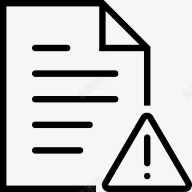 文件警告文档错误图标图标