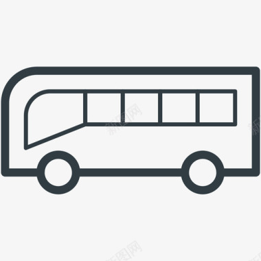 旅游巴士交通线图标图标
