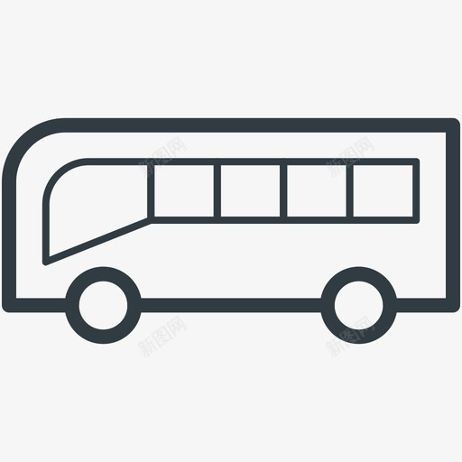旅游巴士交通线图标svg_新图网 https://ixintu.com 交通矢量线图标 旅游巴士