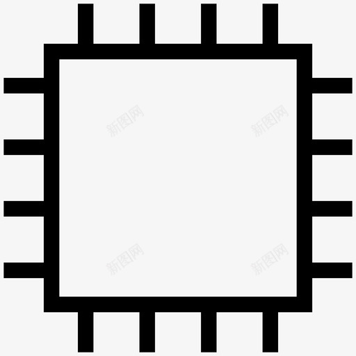 处理器芯片电子线路图标svg_新图网 https://ixintu.com 处理器芯片 电子线路图标