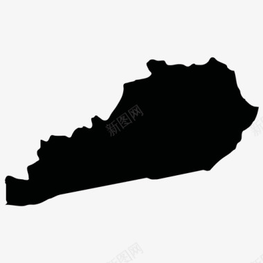 美国肯塔基州地图集图标图标