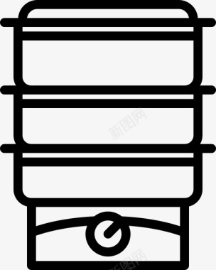 蒸汽锅压力厨房图标图标