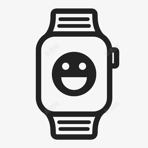 applewatch信息短信笑脸图标svg_新图网 https://ixintu.com applewatch applewatch信息 中继 智能手表 短信 笑脸 腕带 表情符号 面部表情 高科技