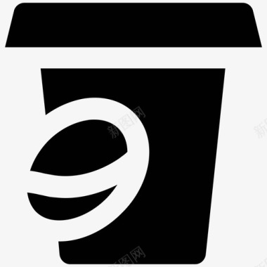 咖啡杯旅行大胆的固体图标图标