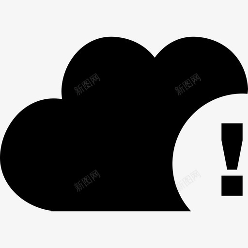 带感叹号界面数据图标的云svg_新图网 https://ixintu.com 带感叹号 数据图标的云 界面