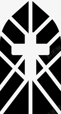 大教堂的窗户除罪器同情图标图标
