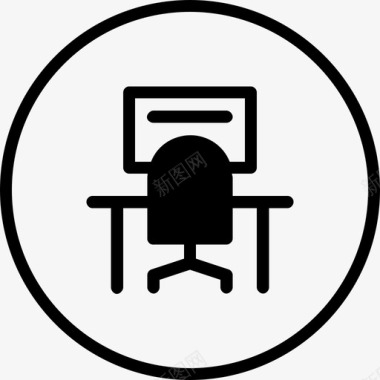 书桌桌子书房图标图标
