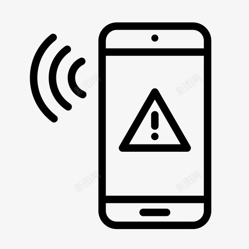 警报智能手机信号图标svg_新图网 https://ixintu.com 信号 发送 提醒 智能手机 智能手机和技术 警告 警报 轻推 通知