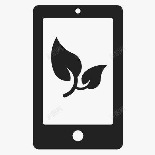 绿色科技智能回收图标svg_新图网 https://ixintu.com 回收 手机 智能 生态 移动 绿色科技 自然