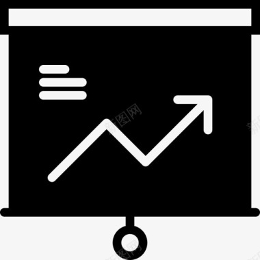 演示趋势投影图标图标