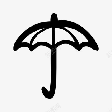 伞水滴干燥图标图标