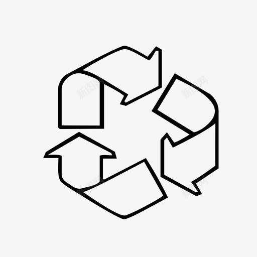 回收环境绿色图标svg_新图网 https://ixintu.com 上循环 再利用 可持续 回收 废物 环境 绿色