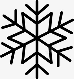 径向放射雪花径向对称雪花水晶图标高清图片