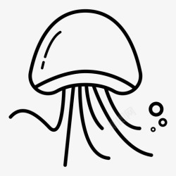 受伤海洋生物水母受伤海洋生物图标高清图片