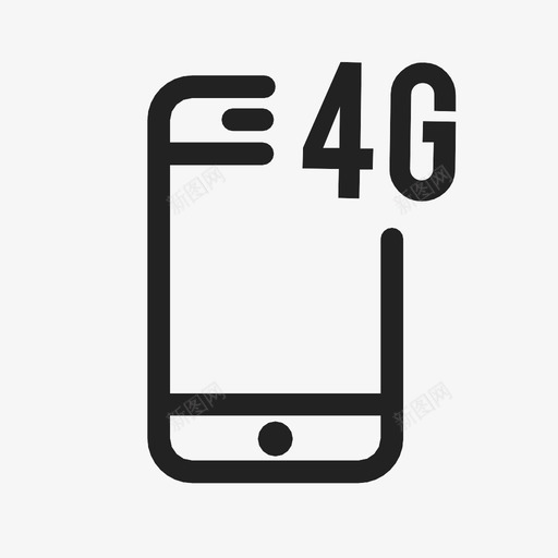 4g移动设备图标svg_新图网 https://ixintu.com 4g移动设备