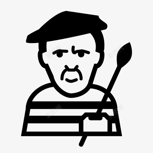 巴勃罗毕加索艺术家绘画图标svg_新图网 https://ixintu.com 主题 人 巴勃罗毕加索 智力 画家 疯狂的人 绘画 艺术家