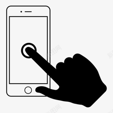 轻触触摸手势智能手机手势图标图标