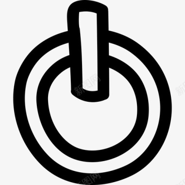 电源符号变型手绘轮廓接口手绘图标图标
