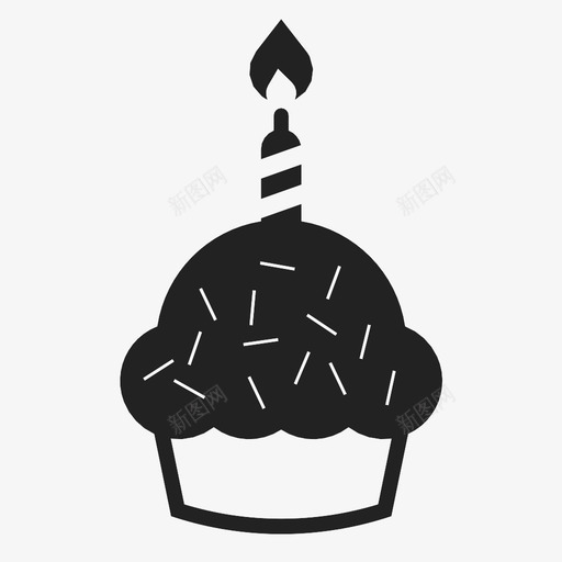 纸杯蛋糕烘焙生日图标svg_新图网 https://ixintu.com 吃 松饼 烘焙 烹饪 甜食 生日 糖 纸杯蛋糕 食物