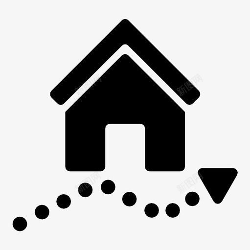房地产房屋销售趋势图标svg_新图网 https://ixintu.com 分析 图表 建筑 待售 房地产 房屋搜索 房屋销售 购房 趋势