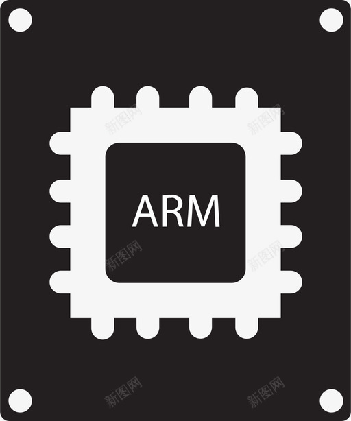 arm芯片图标svg_新图网 https://ixintu.com arm芯片