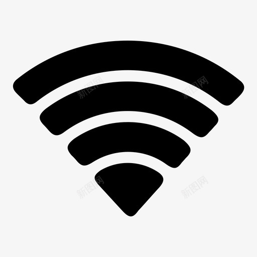 wifi连接流量图标svg_新图网 https://ixintu.com wifi 互联网 信号 在线 流量 网络 路由器 连接