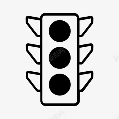 红绿灯停车标志图标图标