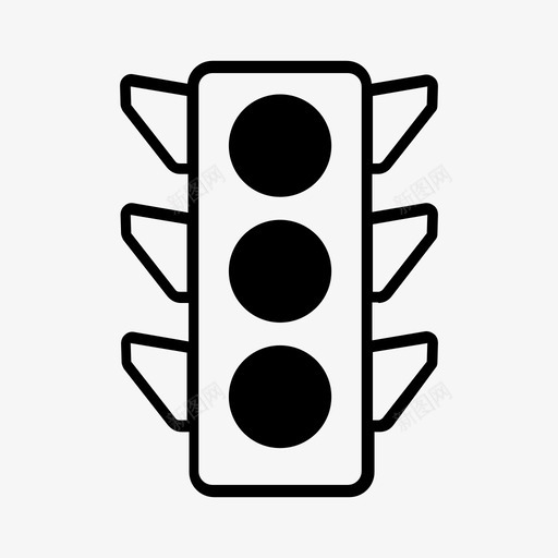 红绿灯停车标志图标svg_新图网 https://ixintu.com 停车 安全 控制 标志 红 红绿灯 绿 颜色 黄色
