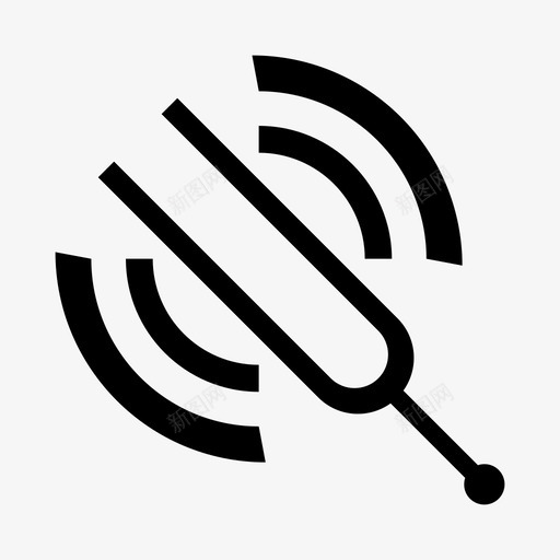 音叉测量音高图标svg_新图网 https://ixintu.com 声音 校准 测量 精度 调谐器 音叉 音调 音高