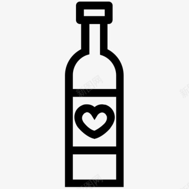 酒瓶葡萄酒瓶男孩酒图标图标