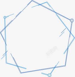 点线图蓝色高科技hud科技感边框圆环模板942M高清图片