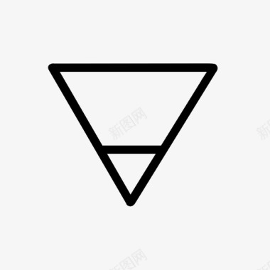 三角形箭头圆锥形图标图标