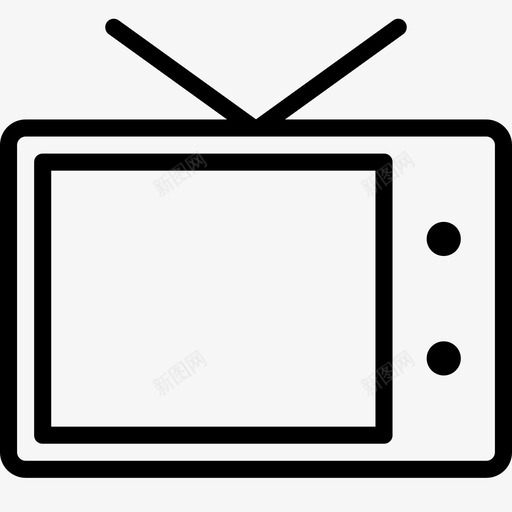 电视屏幕旧电视图标svg_新图网 https://ixintu.com 娱乐 对象 屏幕 平滑线设备 旧电视 材料 物品 电视 设备 项目