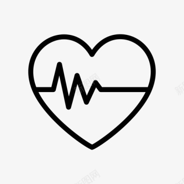 心跳有氧运动健康图标图标