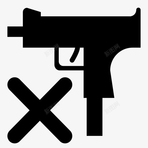 自动枪支枪图标svg_新图网 https://ixintu.com 侧枪 手枪 枪 枪支 自动