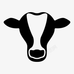 奶牛场牛对象牛奶图标高清图片