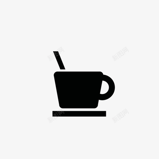 茶杯咖啡热巧克力图标svg_新图网 https://ixintu.com 勺子 咖啡 小口 搅拌 水壶 热巧克力 热饮 热饮料 茶杯