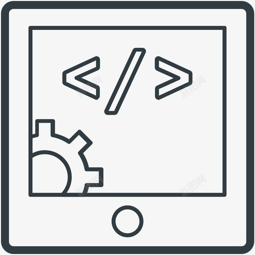 html设置和开发线图标svg_新图网 https://ixintu.com html设置 设计和开发线图标